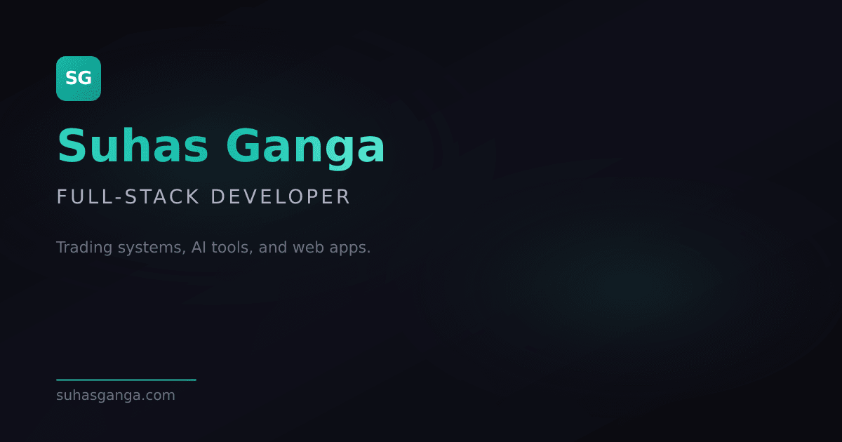 Suhas Ganga — Full-Stack Developer